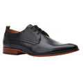 Black - Front - Base London Mens Gambino Excel Leather Oxfords