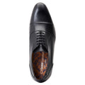 Black - Pack Shot - Base London Mens Angelo Leather Derby Shoes