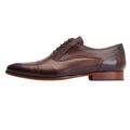 Brown - Side - Base London Mens Angelo Leather Derby Shoes