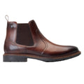 Burnt Brown - Side - Base London Mens Bloom Leather Chelsea Boots