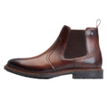 Burnt Brown - Lifestyle - Base London Mens Bloom Leather Chelsea Boots