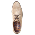 Sand - Close up - Base London Mens Bronte Leather Derby Shoes