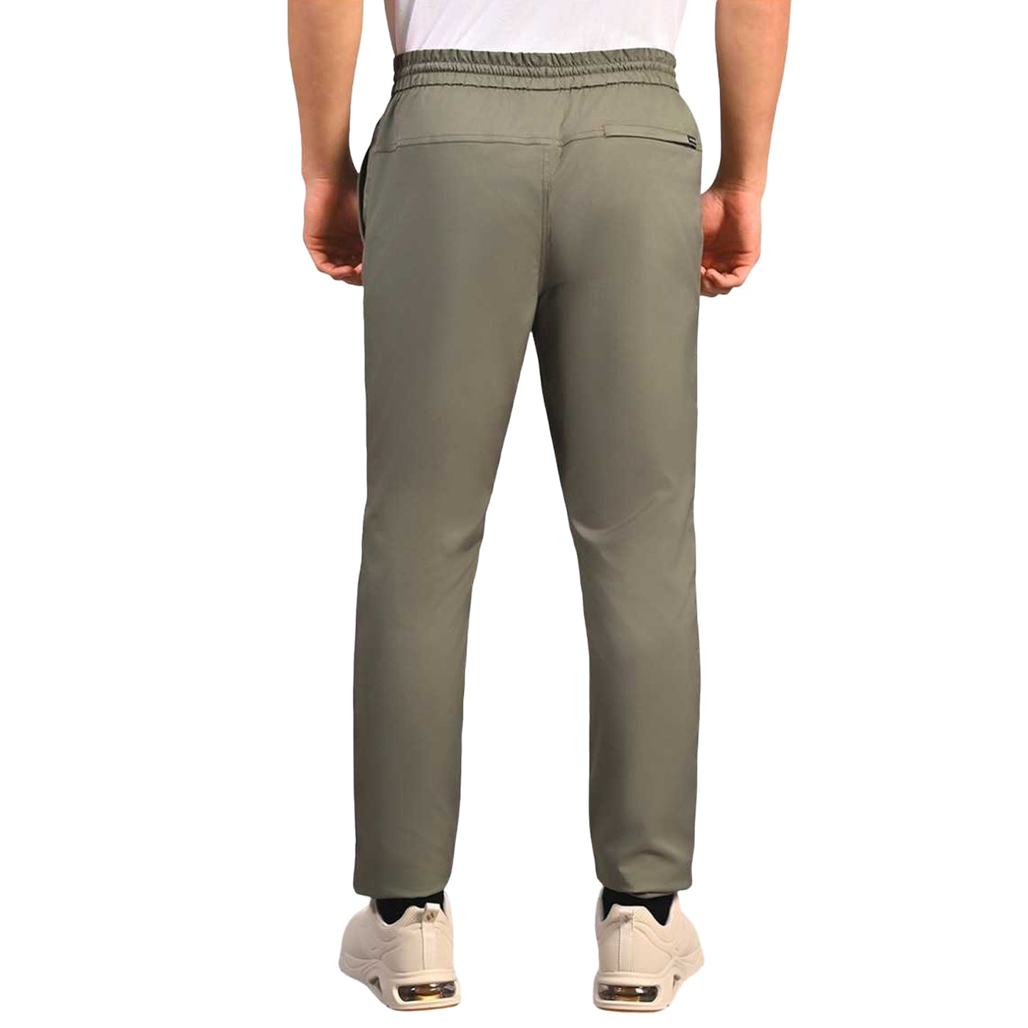 Olive-Grey - Back - Skechers Mens Downtown Classic Jogging Bottoms