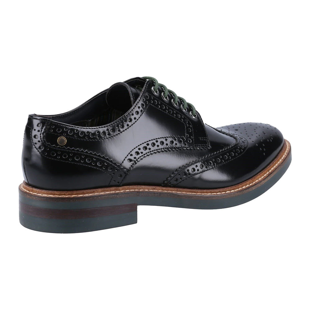 Black - Back - Base London Mens Woburn Excel Leather Brogues