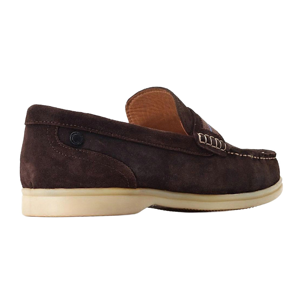 Burnt Brown - Back - Base London Mens Drum Suede Loafers