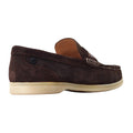 Burnt Brown - Back - Base London Mens Drum Suede Loafers