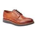 Burnt Tan - Front - Base London Mens Joe Leather Brogues