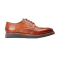 Burnt Tan - Side - Base London Mens Joe Leather Brogues