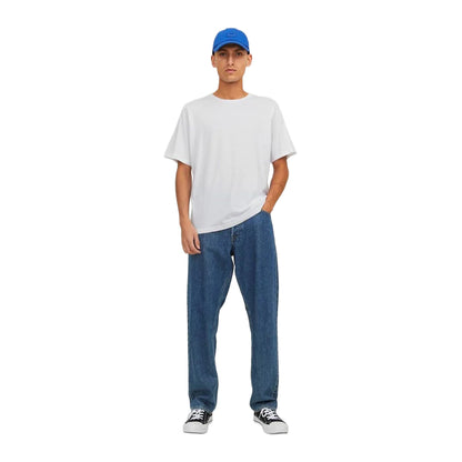 White - Lifestyle - Jack And Jones Mens Plain Short-Sleeved T-Shirt (Pack of 3)