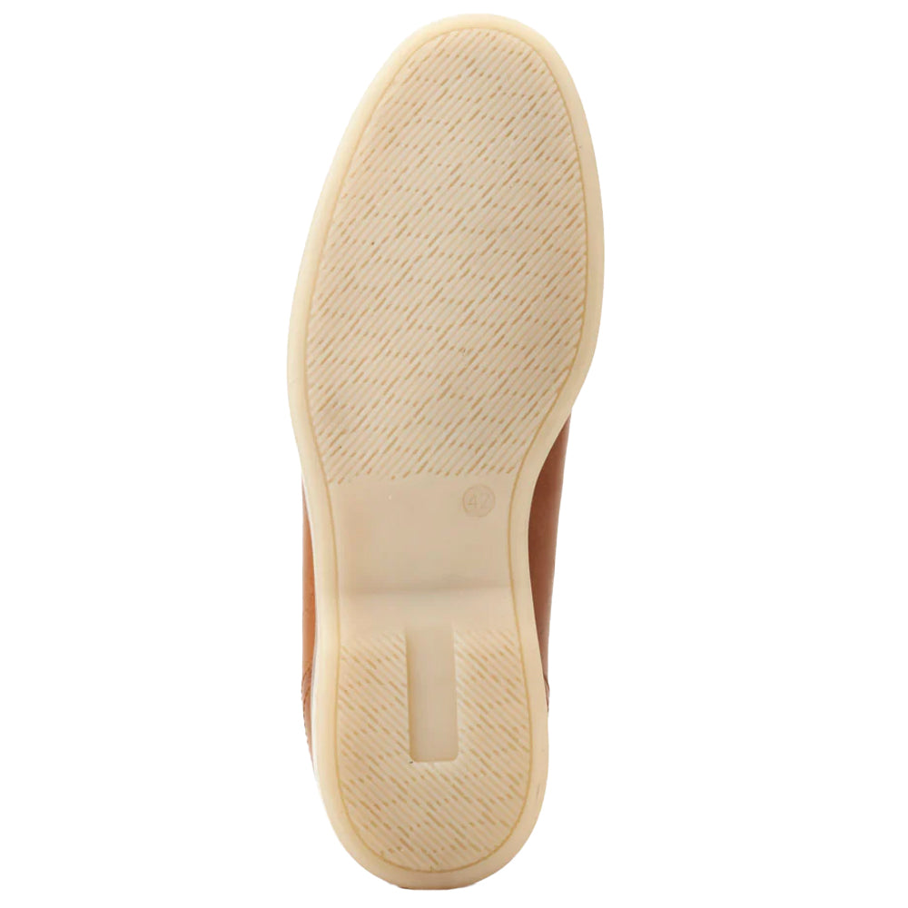 Burnt Tan - Pack Shot - Base London Mens Marlin Leather Penny Loafers