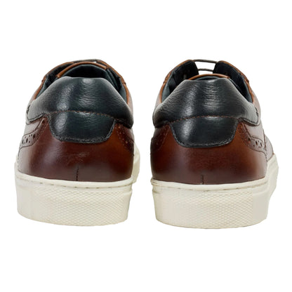 Tan - Back - POD Mens Dobbs Leather Brogues