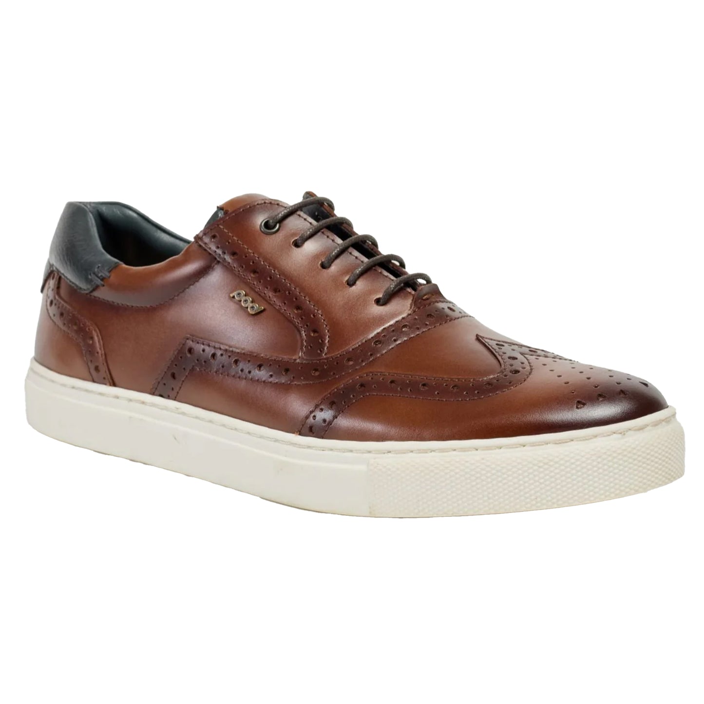 Tan - Front - POD Mens Dobbs Leather Brogues