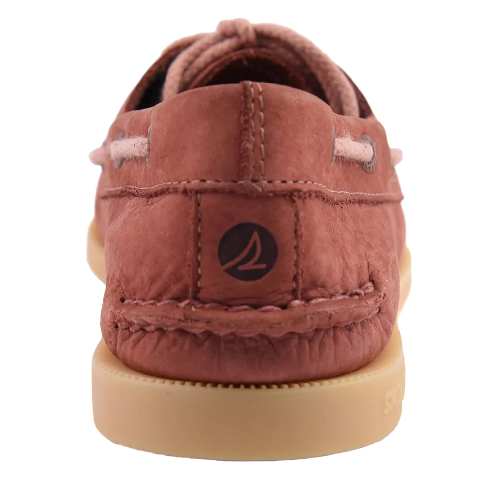 Red - Back - Sperry Mens Authentic Original Suede Boat Shoes