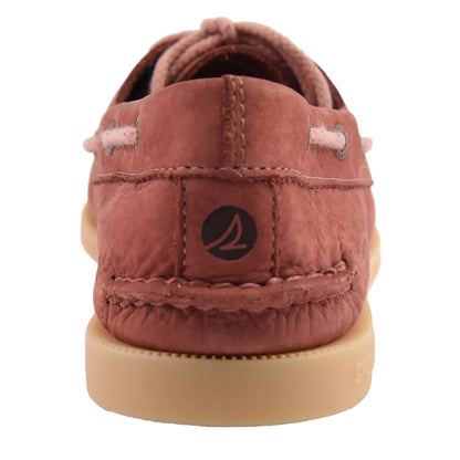 Red - Back - Sperry Mens Authentic Original Suede Boat Shoes