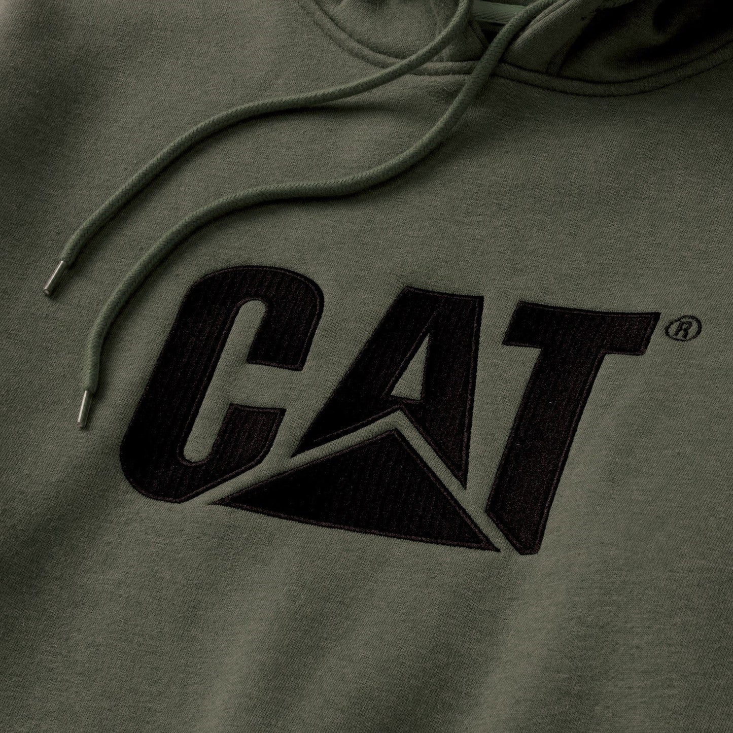 Army Moss Heather - Side - Caterpillar Mens Trademark Hoodie