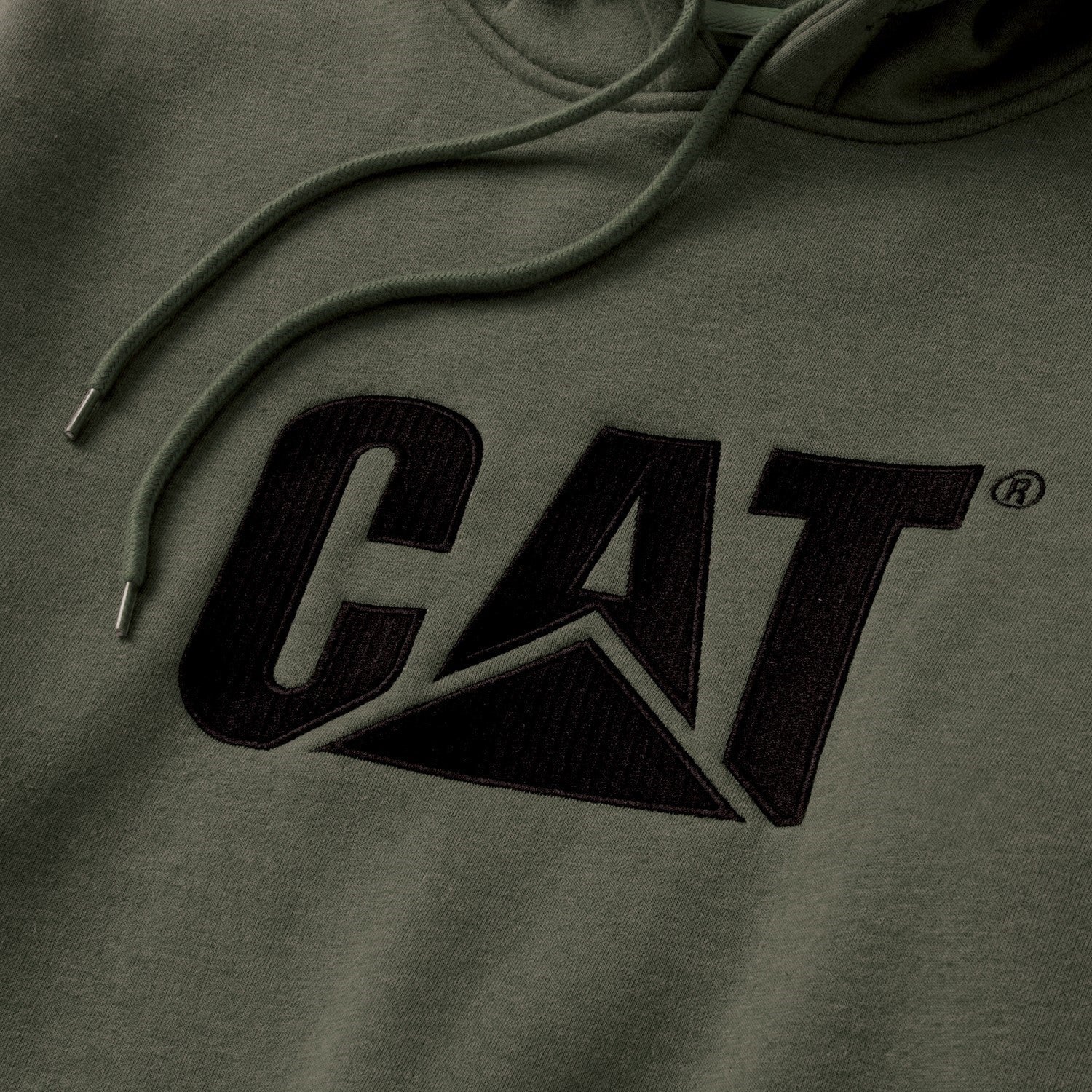 Army Moss Heather - Side - Caterpillar Mens Trademark Hoodie