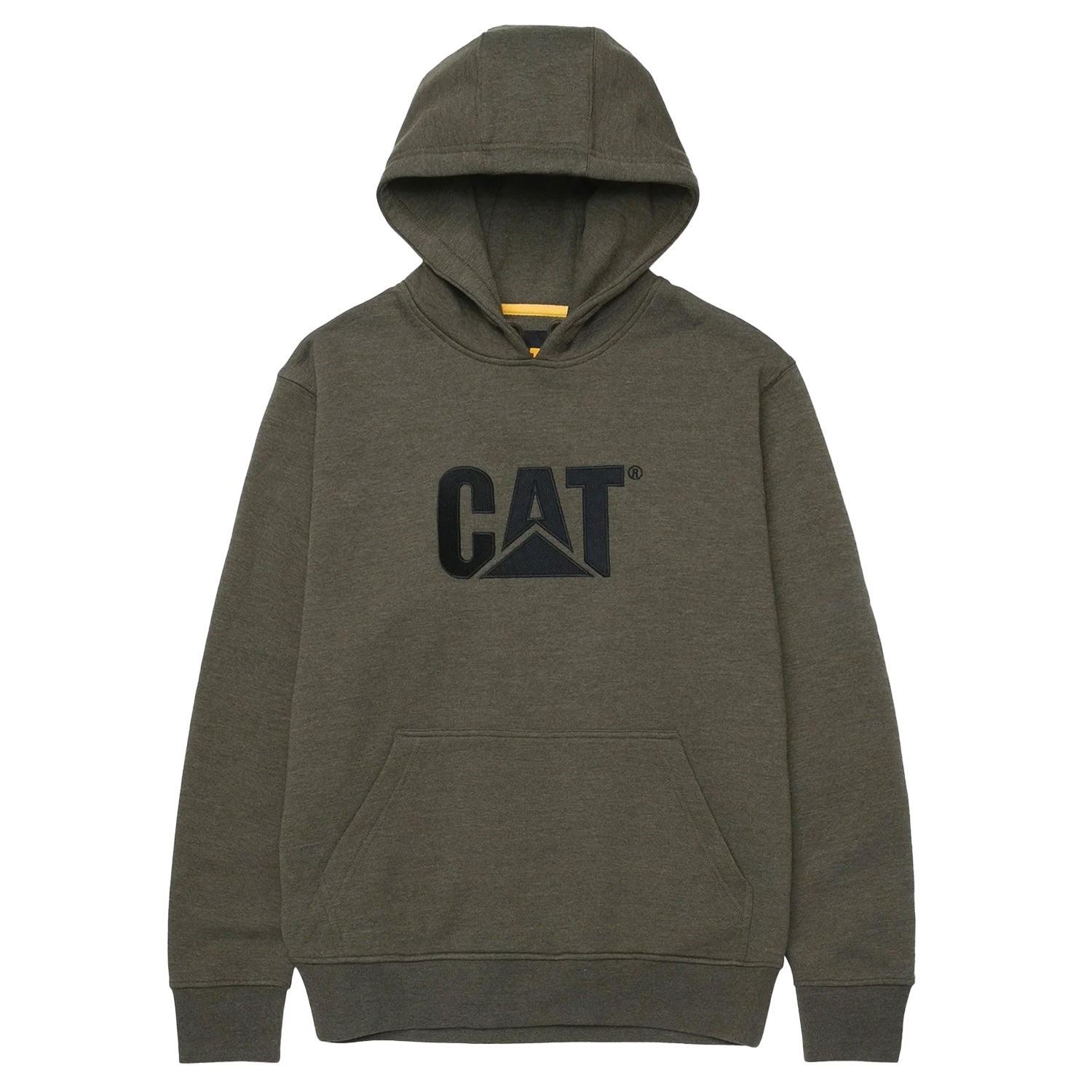 Army Moss Heather - Front - Caterpillar Mens Trademark Hoodie