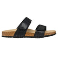 Black - Side - Geox Womens-Ladies D Brionia R Leather Sandals