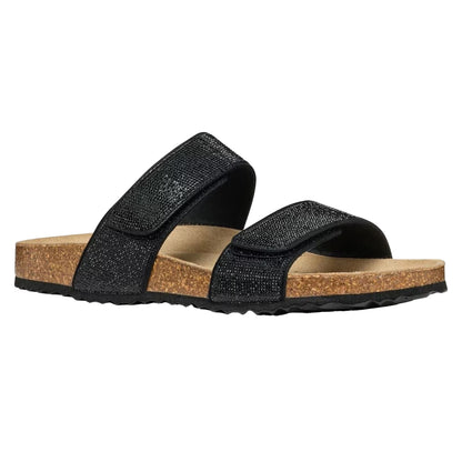 Black - Front - Geox Womens-Ladies D Brionia R Leather Sandals