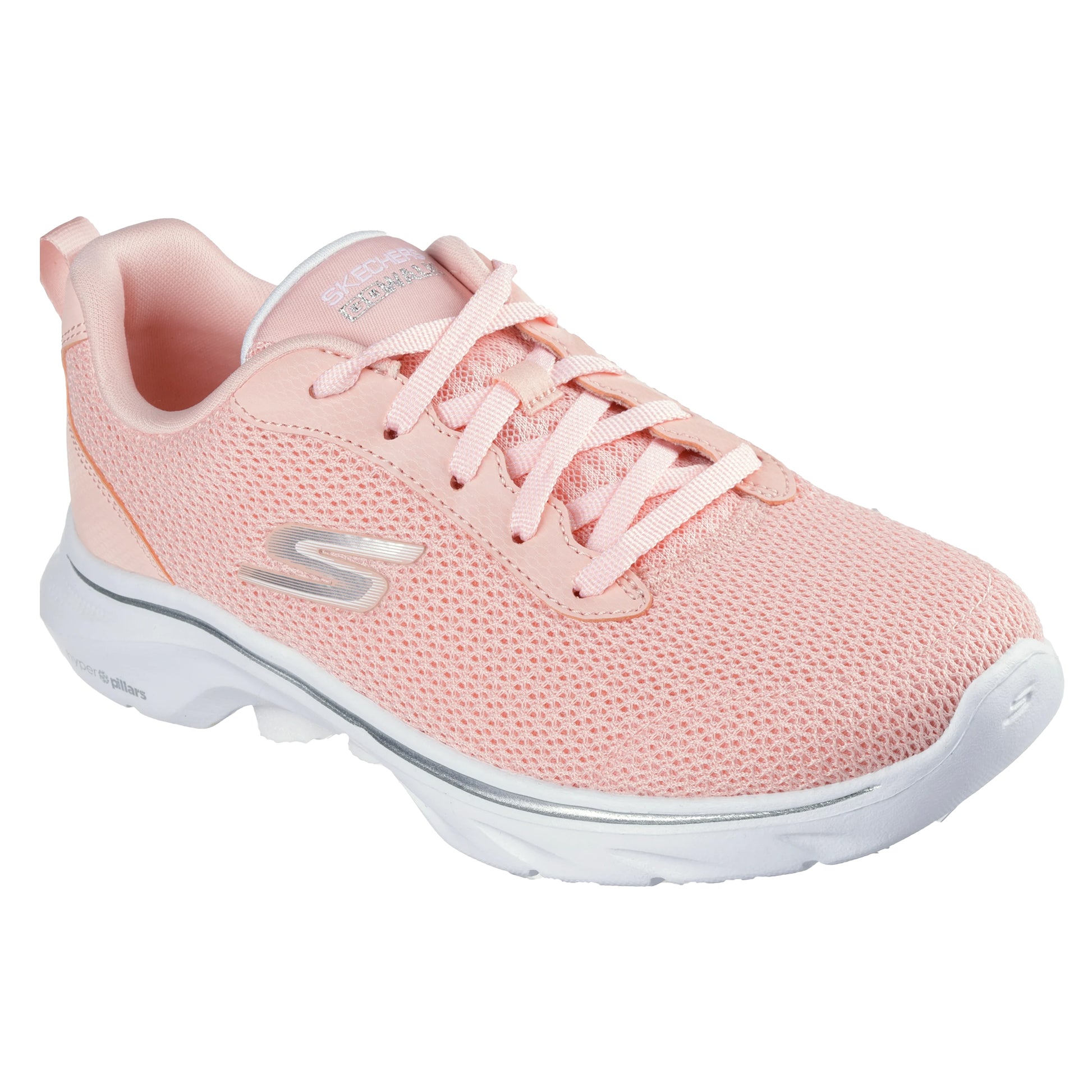 Peach - Front - Skechers Womens-Ladies Go Walk 7 Kaylor Trainers