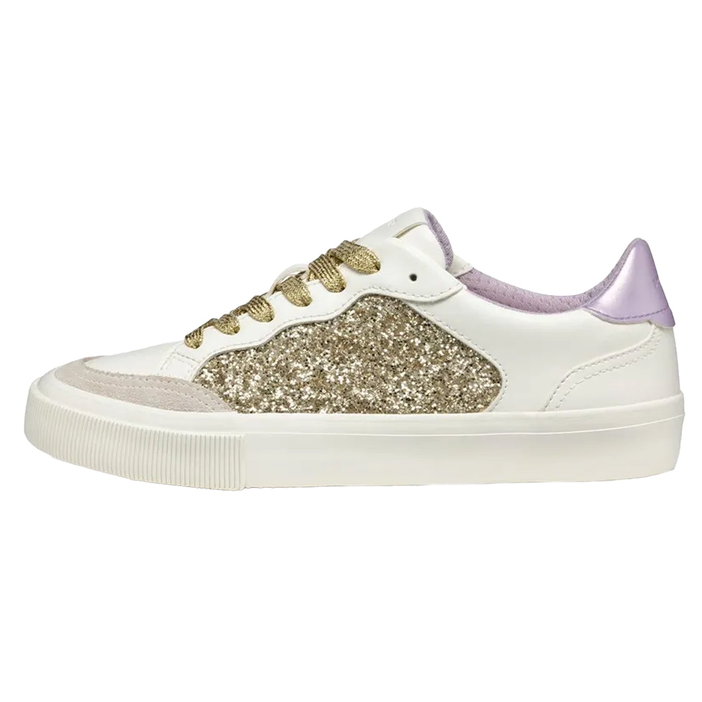 Optic White-Light Gold - Lifestyle - Geox Womens-Ladies D Emmeleny Trainers