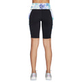 Purple-Turquoise - Back - Skechers Womens-Ladies GoWalk Seascape Floral Biker Shorts
