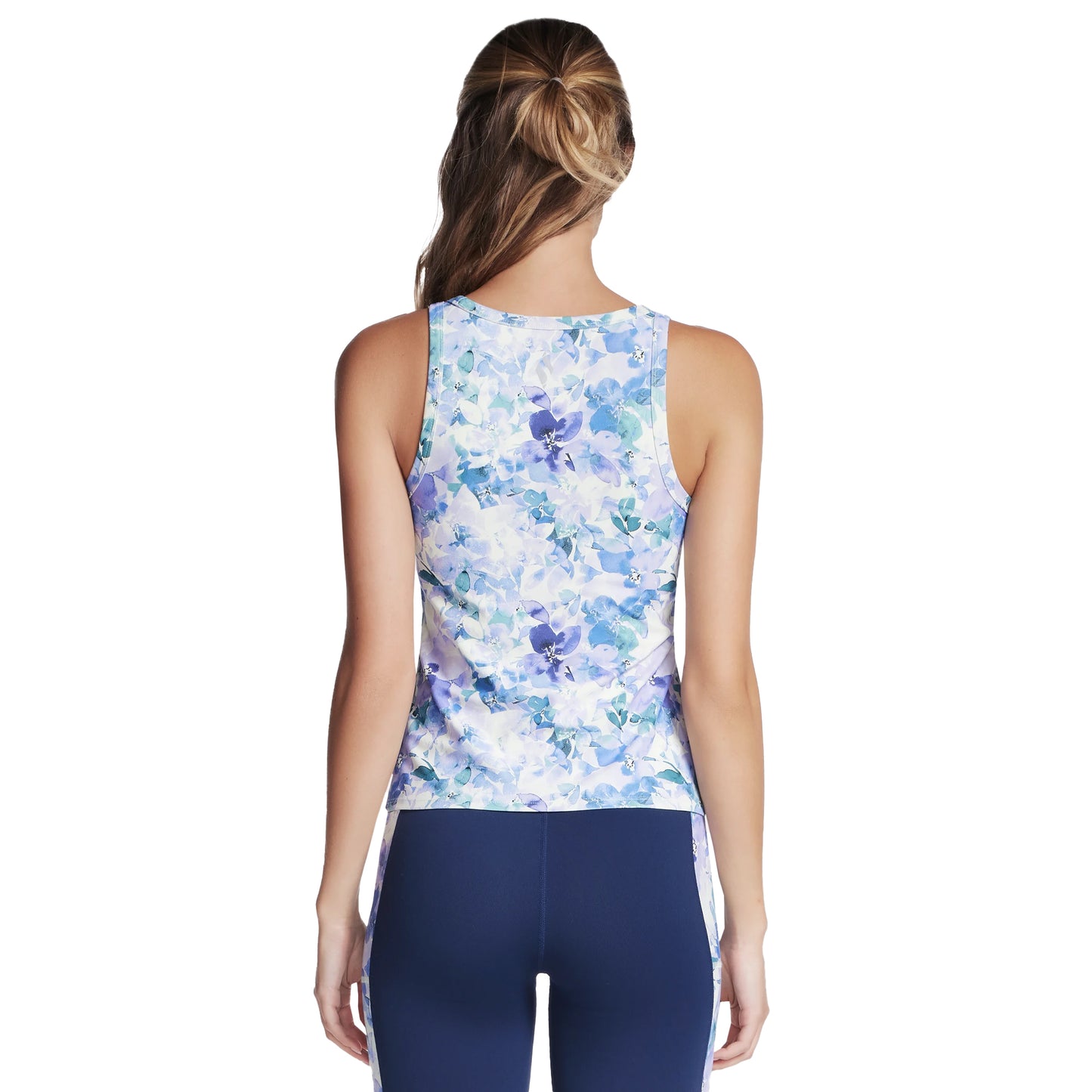 Purple-Turquoise - Back - Skechers Womens-Ladies GoWalk Seascape Floral Tank Top