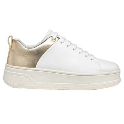 White-Light Gold - Side - Geox Womens-Ladies D Spherica ECUB 2 Trainers