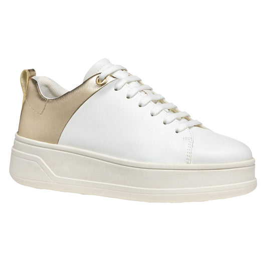 White-Light Gold - Front - Geox Womens-Ladies D Spherica ECUB 2 Trainers