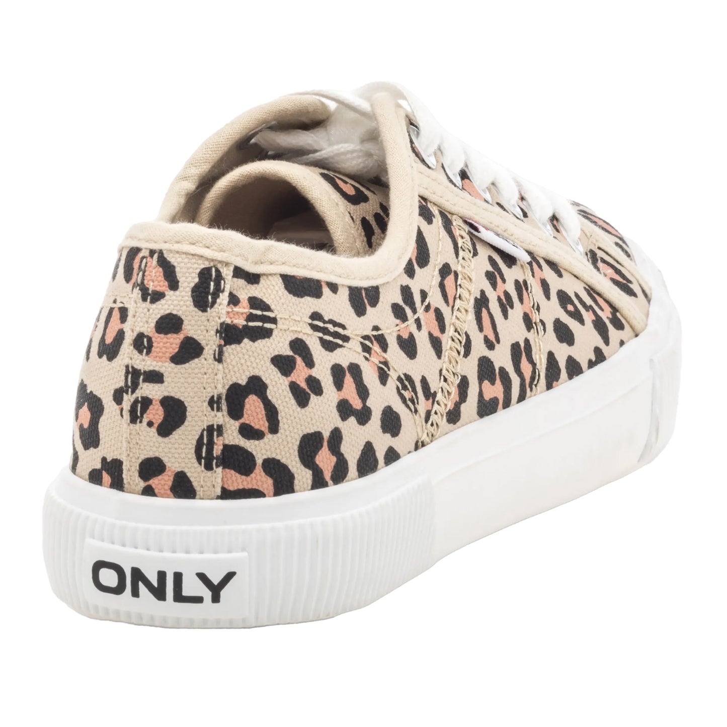 Cream-Leopard - Back - Only Womens-Ladies Onlnicola Trainers