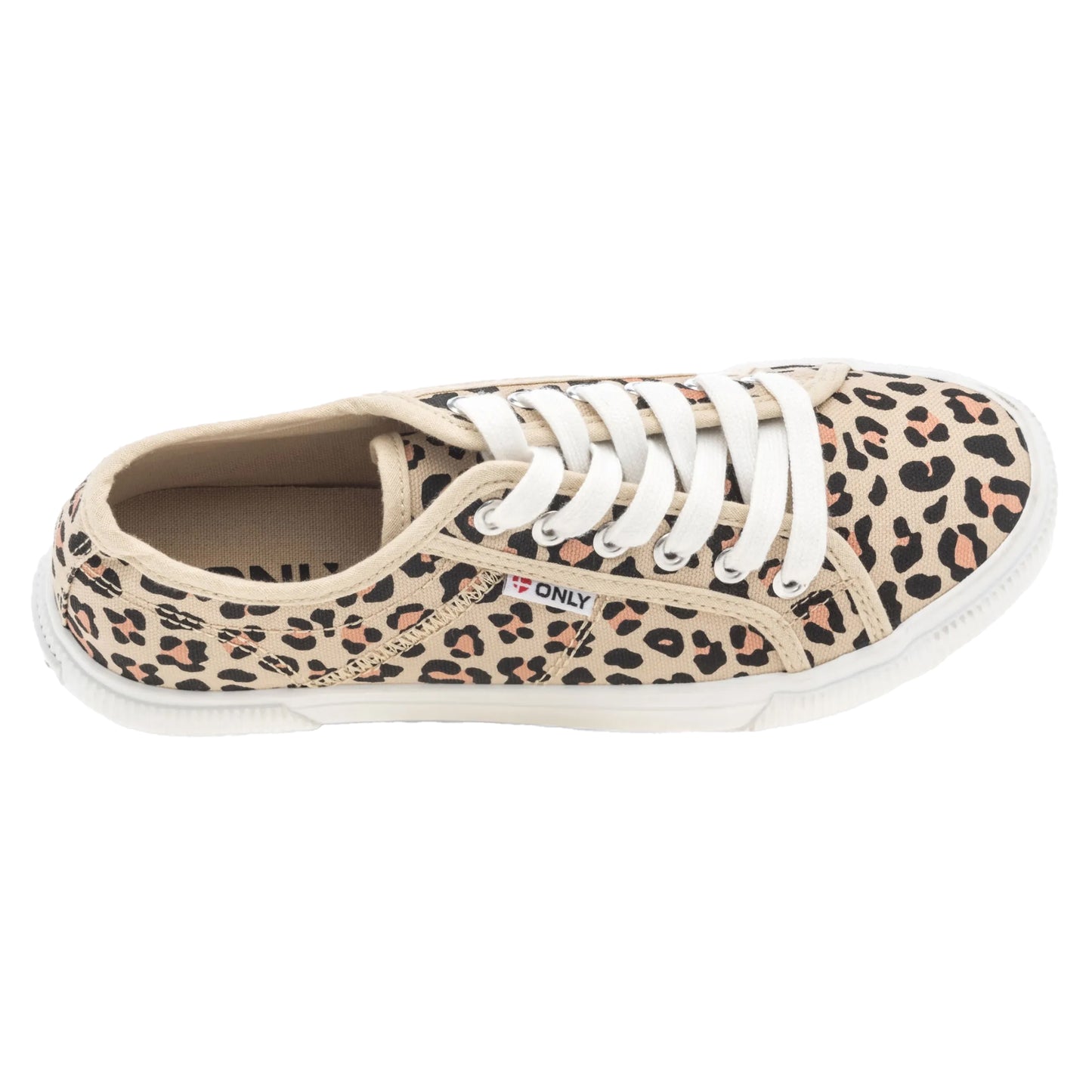 Cream-Leopard - Pack Shot - Only Womens-Ladies Onlnicola Trainers