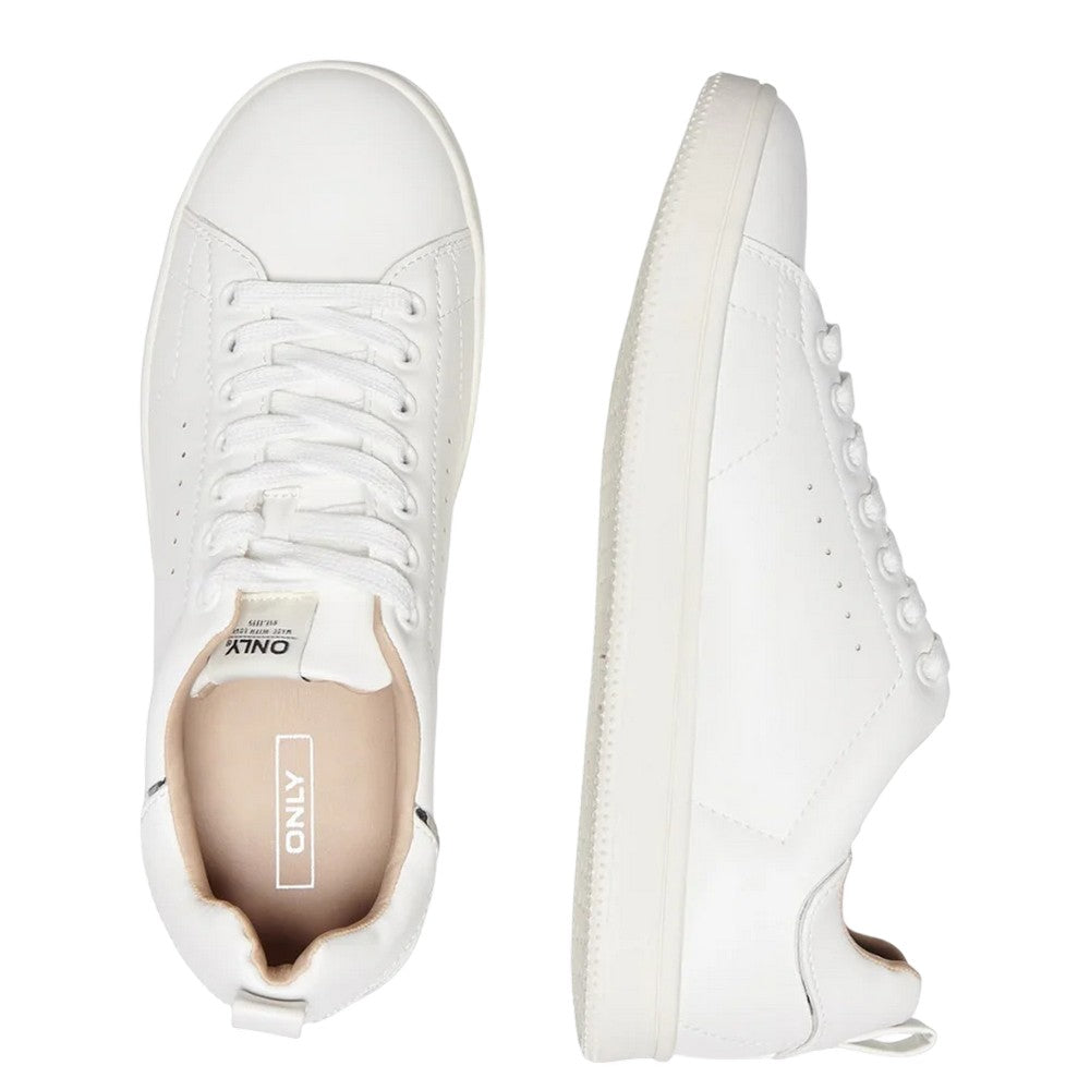 White - Lifestyle - Only Womens-Ladies Onlshilo Trainers