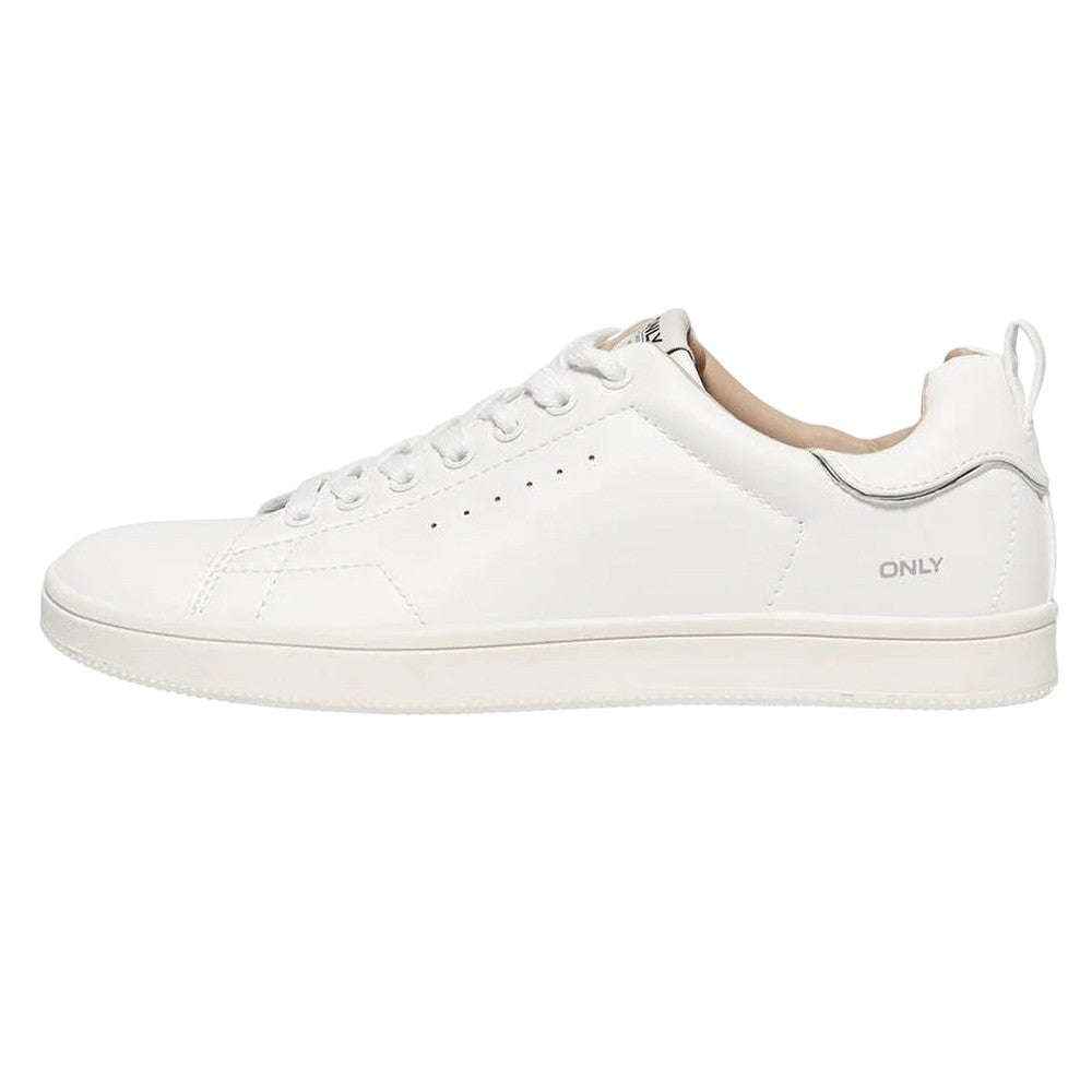 White - Side - Only Womens-Ladies Onlshilo Trainers