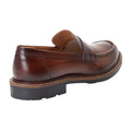 Burnt Brown - Back - Base London Mens Ivey Leather Loafers