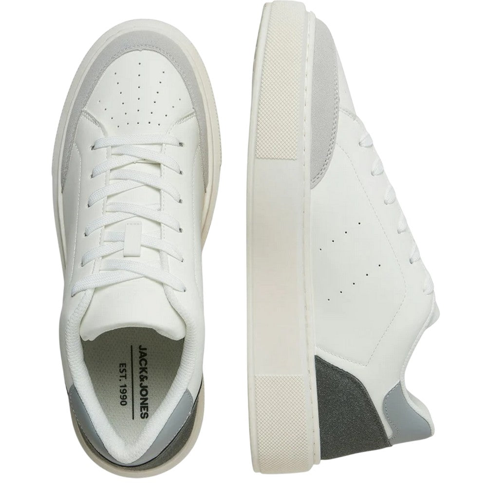 White-Vapour-Blue-Castle Rock - Lifestyle - Jack And Jones Mens Aspire Court Trainers