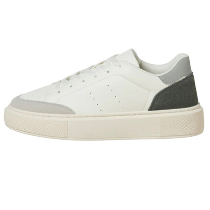 White-Vapour-Blue-Castle Rock - Side - Jack And Jones Mens Aspire Court Trainers