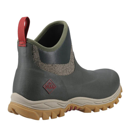 Olive - Back - Muck Boots Womens-Ladies Arctic Sport II Ankle Boots