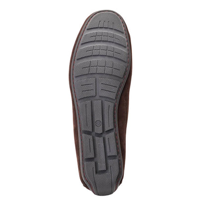 Dark Brown - Side - Base London Mens Collins Driver Suede Loafers