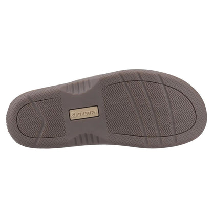 Brown - Side - Sperry Womens-Ladies Batfish Leather Flip Flops
