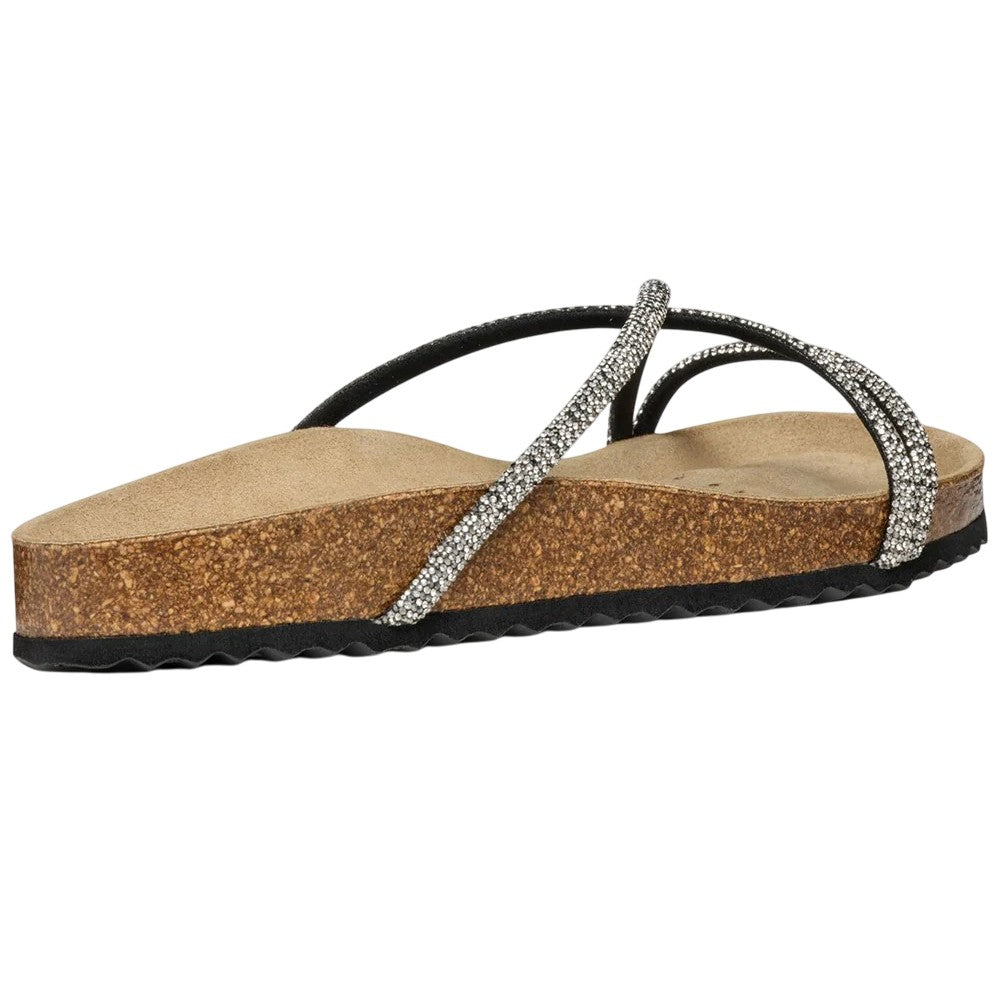 Black-Silver - Back - Geox Womens-Ladies D Brionia R Sandals