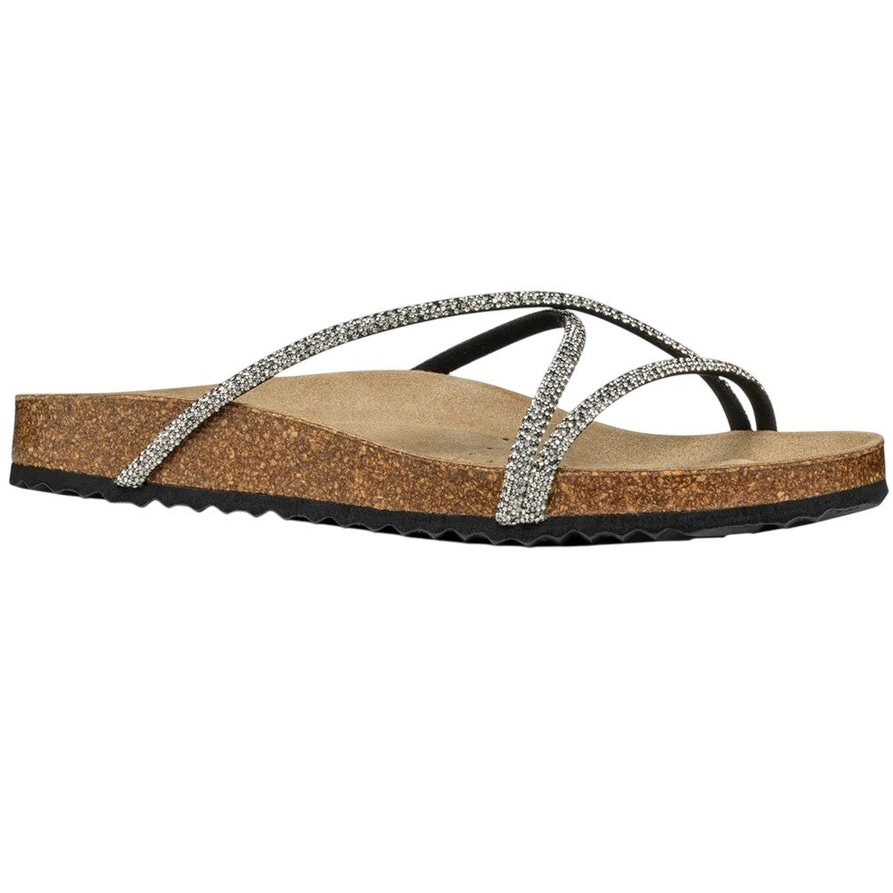 Black-Silver - Front - Geox Womens-Ladies D Brionia R Sandals