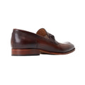Burnt Brown - Back - Base London Mens Russo Buckle Leather Loafers