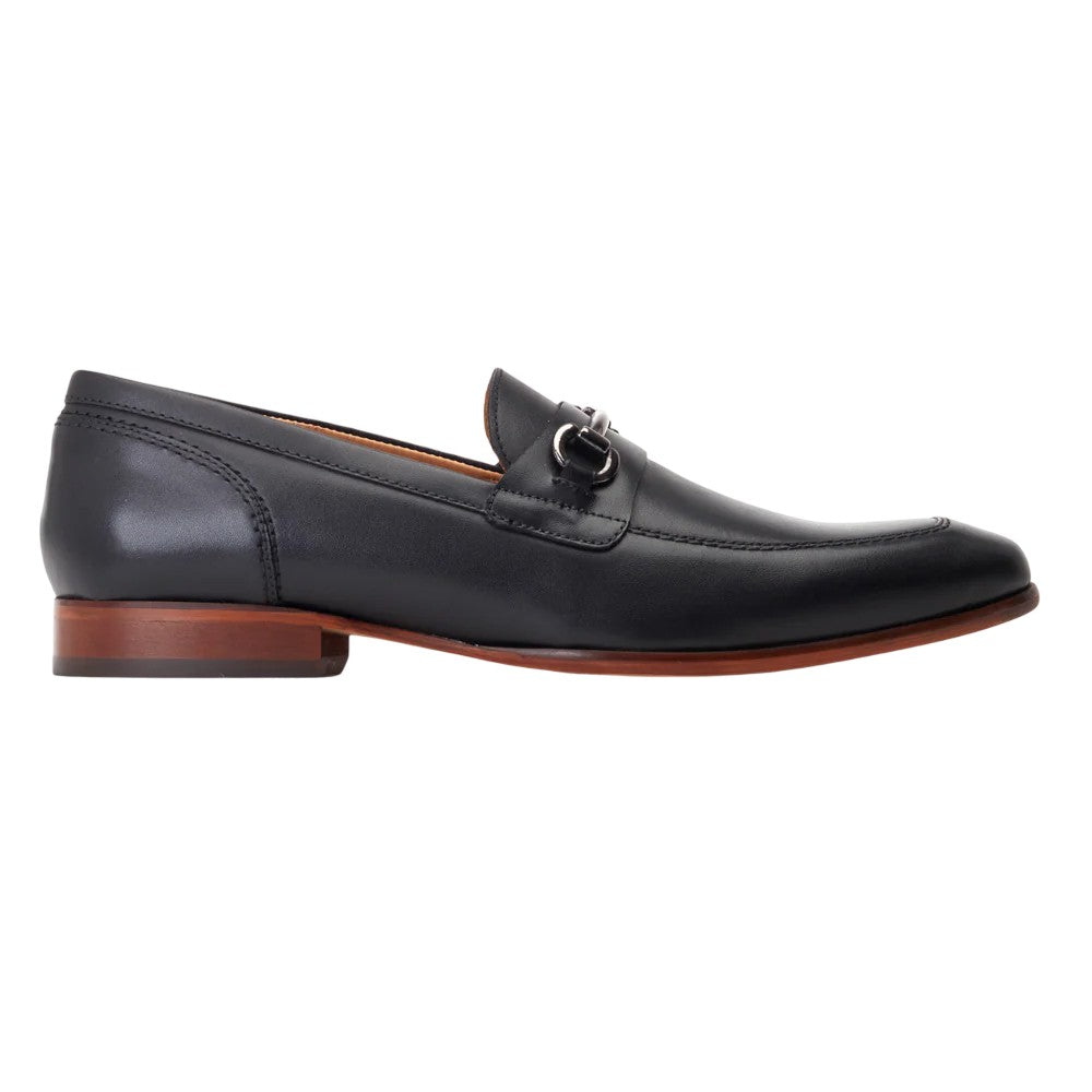 Black - Lifestyle - Base London Mens Russo Buckle Leather Loafers