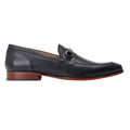 Black - Lifestyle - Base London Mens Russo Buckle Leather Loafers