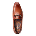 Burnt Tan - Pack Shot - Base London Mens Russo Buckle Leather Loafers