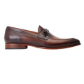 Burnt Brown - Lifestyle - Base London Mens Russo Buckle Leather Loafers