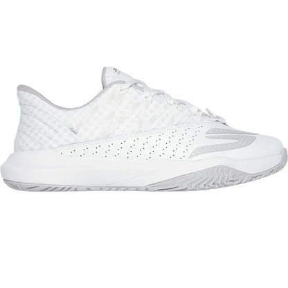 White - Side - Skechers Mens Viper Court Rally Leather Trainers