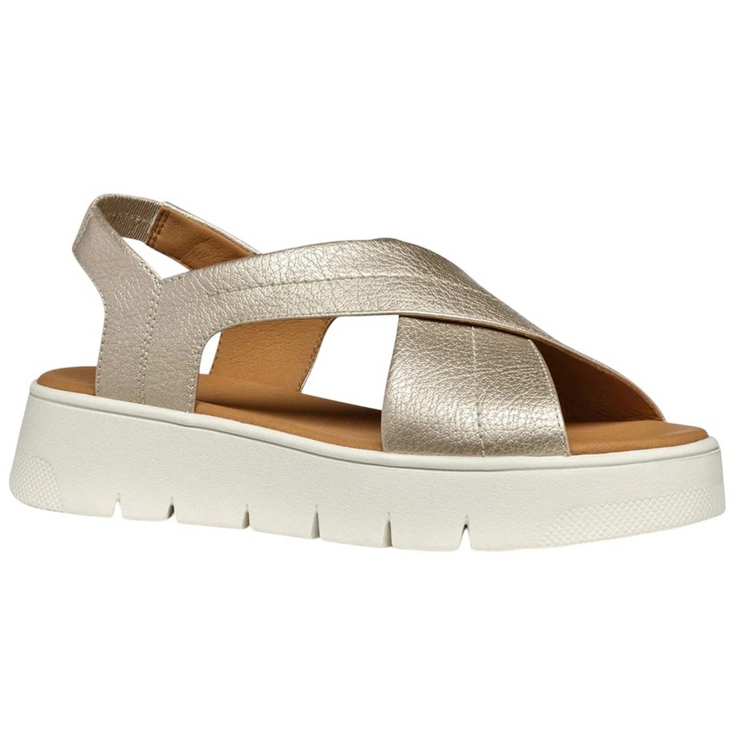 Light Gold - Front - Geox Womens-Ladies D Dandra 40 Sandals