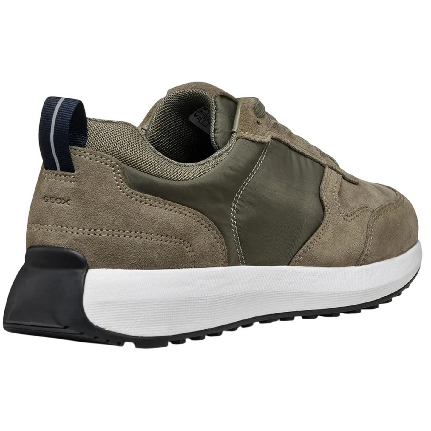 Sage - Back - Geox Mens U Volpiano Suede Trainers