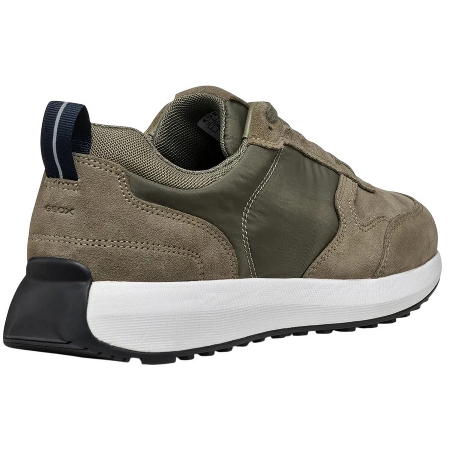 Sage - Back - Geox Mens U Volpiano Suede Trainers